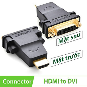 Đầu chuyển đổi HDMI sang DVI 24+5 (âm) Ugreen 20123 - Hàng chính hãng