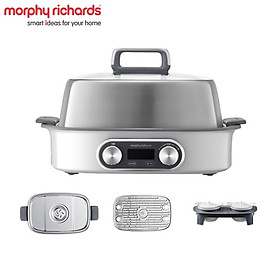 Mua Nồi hấp đa năng Morphy Richards MR1168  công suất 2000W  dung tích: 1 khay 6 Lít và 2 khay 12 Lít ( tùy chọn mua thêm khay) - Hàng chính hãng  bảo hành 24 tháng
