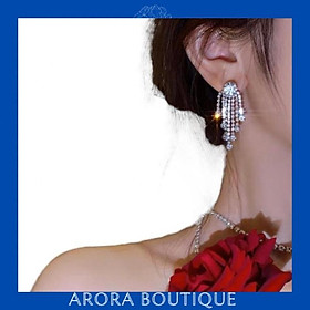 Hoa tai phong cách hàn quốc đính đá - Arora boutique