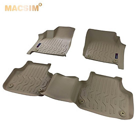 Thảm lót sàn xe ô tô AUDI Q7 2019+ tới nay Nhãn hiệu Macsim chất liệu nhựa TPV cao cấp màu be