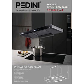 Mua Hút mùi PEDINI PDN700BL -  Hàng chính hãng