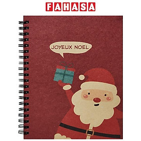 Sổ Lò Xo Little Christmas B6 - Giấy Trơn - 120 Trang 100gsm - The Sun 03 - Màu Đỏ