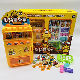 Máy bán nước ngọt tự động màu vàng kèm phụ kiện đồ chơi - Quà tặng hấp dẫn cho bé