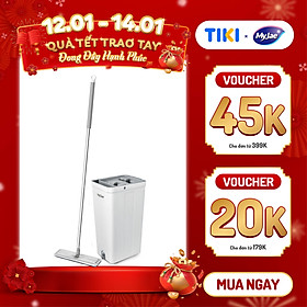 Mua Bộ cây lau nhà tự vắt thông minh 3 thanh vắt sợi microfiber