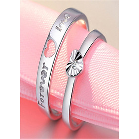 Nhẫn cặp nhẫn đôi Forever love trẻ trung inh xắn NC03