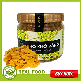 Nho Khô Vàng REAL FOOD STORE (400g/hũ)