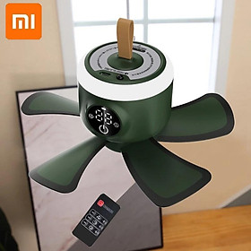 Quạt Trần Xiaomi 8000mAh 4 Bánh Răng Có Đèn LED Có Thể Sạc Lại Bằng Cổng USB Hàng nhập khẩu