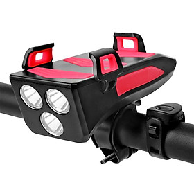 Đèn pha xe đạp chống va đập có thể sạc lại cổng USB decibel cao với loa horn