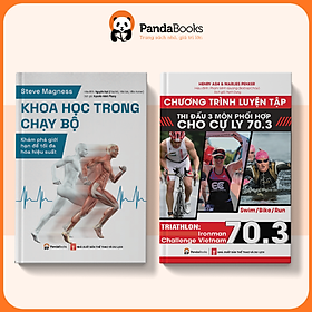 Hình ảnh sách Sách - Combo 2 cuốn Khoa học trong chạy bộ + Chương trình luyện tập thi đấu 3 môn phối hợp cho cự ly 70.3 [PANDABOOKS]