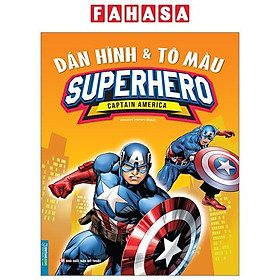 Dán Hình Và Tô Màu - Superhero - Captain America (Tái Bản 2024)