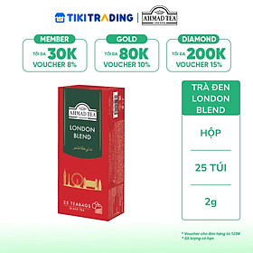 Trà đen Ahmad Tea London Blend Hộp 50g (25 túi lọc)