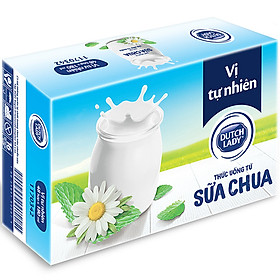 Thùng Sữa Chua Uống Lên Men Tự Nhiên Dutch Lady Vị Tự Nhiên (48 hộp x 180ml)