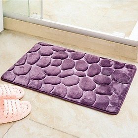 3D Simple Solid Water Absorption Rug Bathroom Mat Shaggy Memory Foam Bath Mat