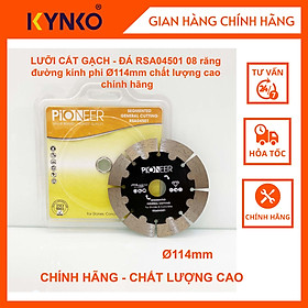 LƯỠI CẮT GẠCH - ĐÁ RSA04501 08 răng đường kính phi Ø114mm chuyên cắt gạch, đá chất lượng cao chính hãng