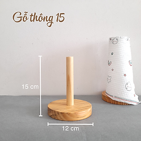Mua Cây để giấy cọc cắm giấy nhà bếp bằng gỗ và cuộn khăn lau tay nhiều kích thước