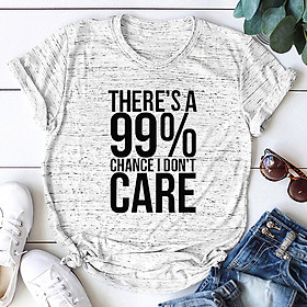 Fashion Women Slogan T-Shirt Short Sleeves O Neck Letters Print I Don’T Care Plus Size Cotton Cool Tees Casual Tops