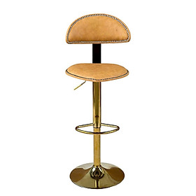 Mua Ghế quầy bar chân vàng CB2299B-P Nội thất Capta Ghế bar tiếp khách nệm bọc simili phong cách tân cổ điển chân thép mạ màu vàng tại hcm