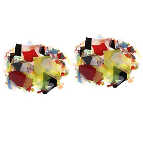 56g Confetti Glass Mixed Colorful Irregular Jewelry Making Art Crafts