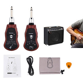 GitaFish K380C Bộ Thu Phát Tín Hiệu Không Dây Wireless System - Hỗ trợ Bluetooth (Pin sạc, Dùng cho Đàn Guitar và mọi loại Nhạc Cụ khác) - Kèm Móng Gẩy DreamMaker