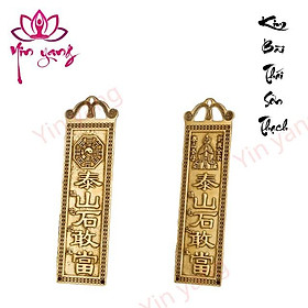 Kim Bài Thái Sơn Thạch Cảm Đương 18.5cm x 5.5cm- Vật Phẩm Phong Thủy- Yinyang Shop