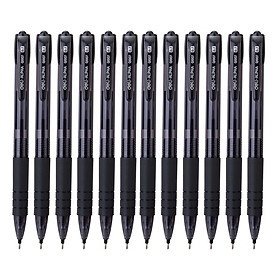 Hộp 12 Cây Bút Bi Dầu 0.7mm Deli EQ00720 - Màu Đen