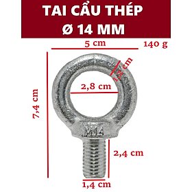 Mua Tai cẩu thép  bulong tròn   Ø 14mm  