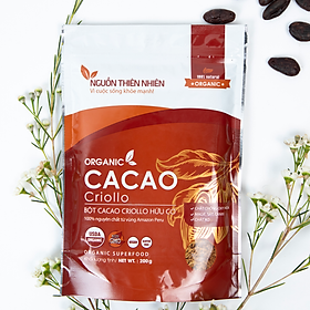 BỘT CACAO CRIOLLO HỮU CƠ PERU GÓI 200 G NGUỒN THIÊN NHIÊN