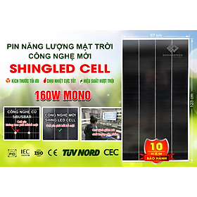 Mua TẤM PIN NĂNG LƯỢNG MẶT TRỜI 160W MONO - CÔNG NGHỆ MỚI SHINGLED CELL