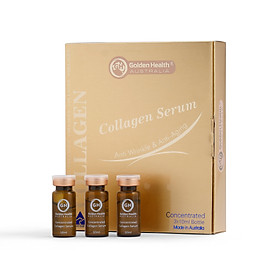 [GOLDEN HEALTH] Serum Collagen Giúp Dưỡng Trắng Da, Làm Mờ Vết Nhăn, Chống Lão Hóa, Cải Thiện Sắc Tố Da - Hộp 3 lọ x 10ml