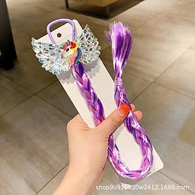 Bím tóc giả Elsa Phụ kiện tóc dễ thương cho bé gái