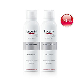 Combo 2 xịt khoáng dưỡng ẩm Eucerin Hyalruon Mist Spray Sensitive Skin dành cho da nhạy cảm 150mlchai