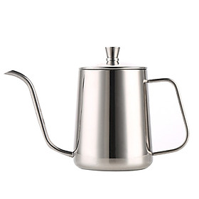 600ml Coffee Kettle Brew Coffee Kettle Coffee Maker Brewer Coffee Pot Stainless Steel with Handle Birthday Gift for