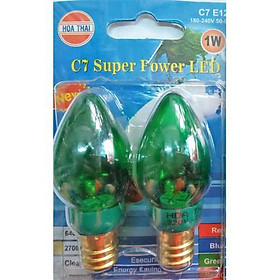 Mua Bóng cana LED Hòa Thái thủy tinh  2 bóng / vỉ