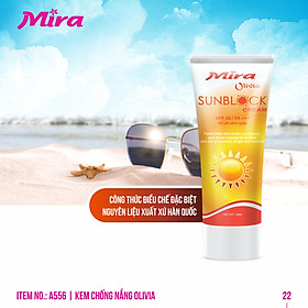 Hình ảnh Kem Chống Nắng Olivia Mira Sun Cream SPF 50 PA+++ (New) (60ml) A556