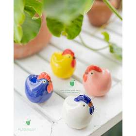 Mua Tượng trang trí gà mini bằng gốm - Tượng trang trí tiểu cảnh - Quà lưu niệm- KVHP