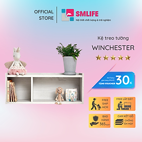 Kệ gỗ treo tường trang trí hiện đại SMLIFE Winchester | Gỗ MDF dày 17mm chống ẩm | D60xR20xC25cm