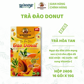 ROBINSON FARM - Trà hòa tan Đào Donut - Hộp 240g (16 gói x 15g)