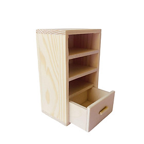 1/12 Dollhouse Cube Bookcase Cabinet Storage Shelf for Decor Accessories