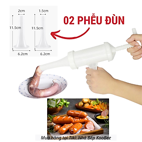Mua Dụng cụ nhồi xúc xích  lạp xưởng  nhồi thịt dồi sụn - Hàng loại 1 nhựa PP an toàn ống nhồi dày dặn và thanh vặn ren to