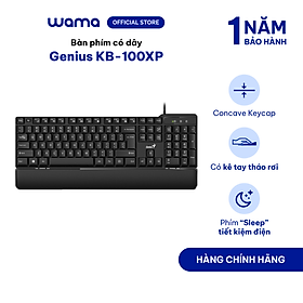 Bàn phím có dây Genius KB-100X - fullsize, kết nối USB, có phím số, 12 phím chức năng, thêm phím 