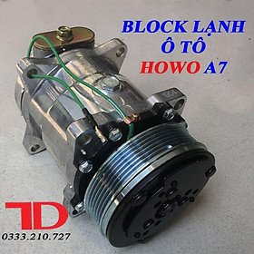 Block máy lạnh ô tô Howo A7 6PK máy cơ 5 Piston