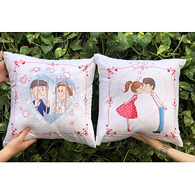 Mua Cặp vỏ gối đôi 45-45cm Kết hôn là như thế