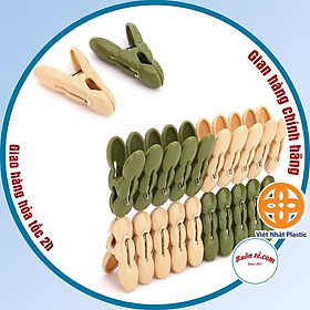 Mua Vỉ 20 kẹp quần áo củ lạc nhựa Việt Nhật (MS 2835)  Kẹp củ lạc phơi đồ tiện ích
