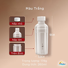 Chai Đựng Nước Ép Hoa Quả Trái Cây Bằng Nhựa Kiêm Cốc 260ml Cao Cấp Đạt Chất Lượng LFGB Đức SSGP