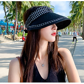 Mũ rộng vành nửa đầu phong cách Hàn, nón chống nắng chống tia uv cao cấp