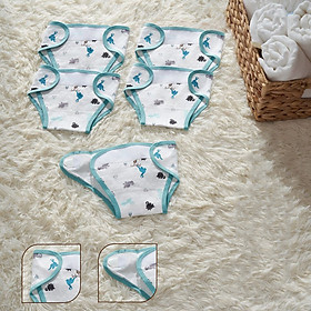 Set 5 tã vải, quần đóng bỉm vải thở POINTELLE Lullaby cho trẻ sơ sinh