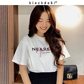 Áo thun nữ BLACKDOKI-NEAREST , áo phông nữ basic form rộng tay lỡ cá tính hiện đại chất cotton dày dặn