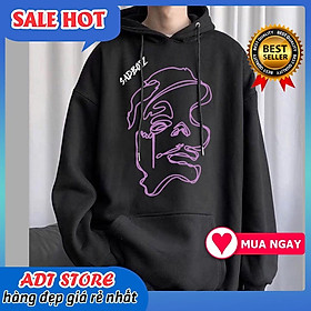 Áo nỉ hoodie Sadboiz vải nỉ co dãn, dày dặn mềm mịn form rộng unisex nam nữ độc đẹp giá rẻ