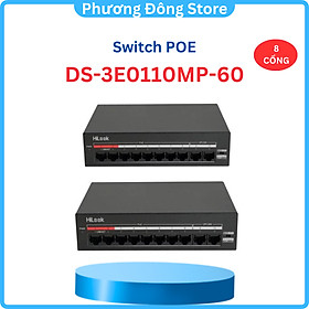 Mua Switch PoE 8 ports 10/100M Hilook DS-3E0110MP-60 - Hàng chính hãng