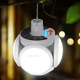 Bóng đèn led tích điện, năng lượng mặt trời hình 4 Cánh Hoa có thể đóng mở (40W)